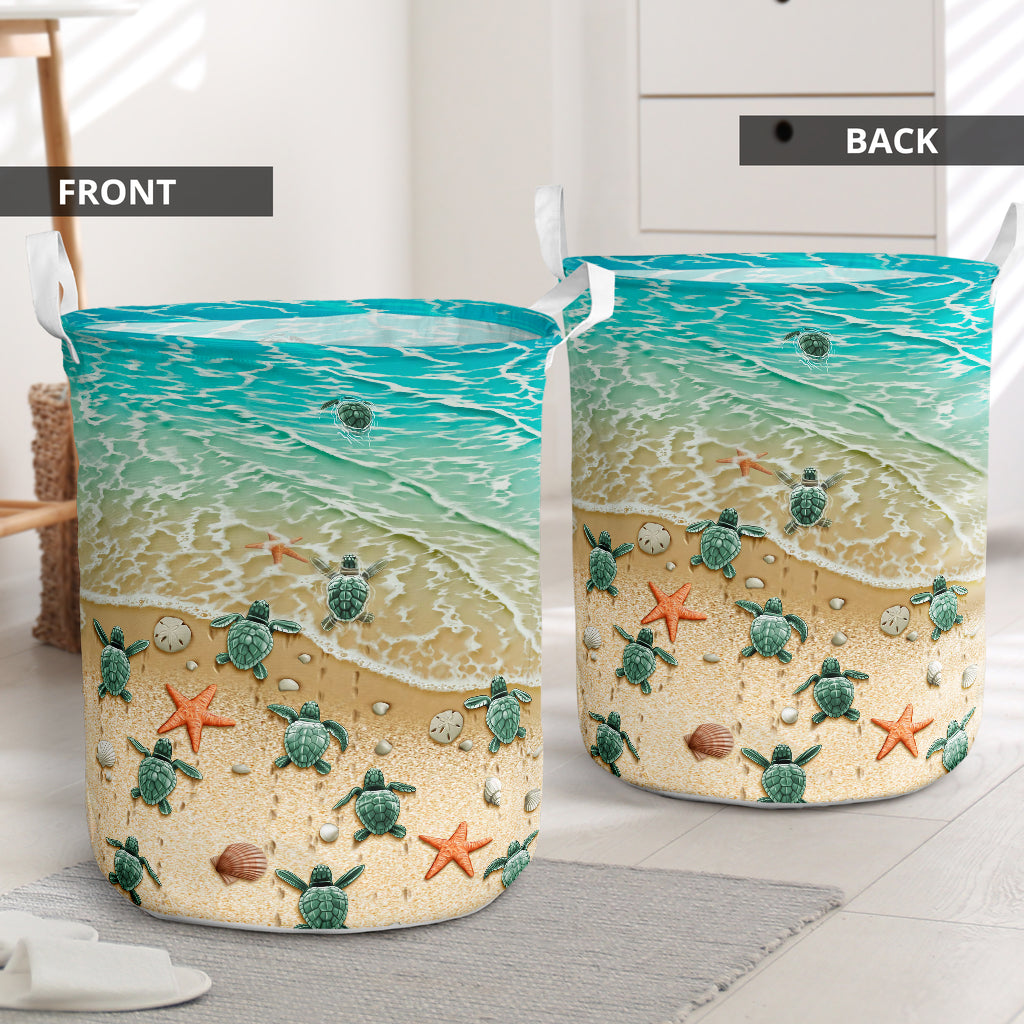 Amazing Turtle Sea Laundry Basket For Bathroom Bedroom Storage