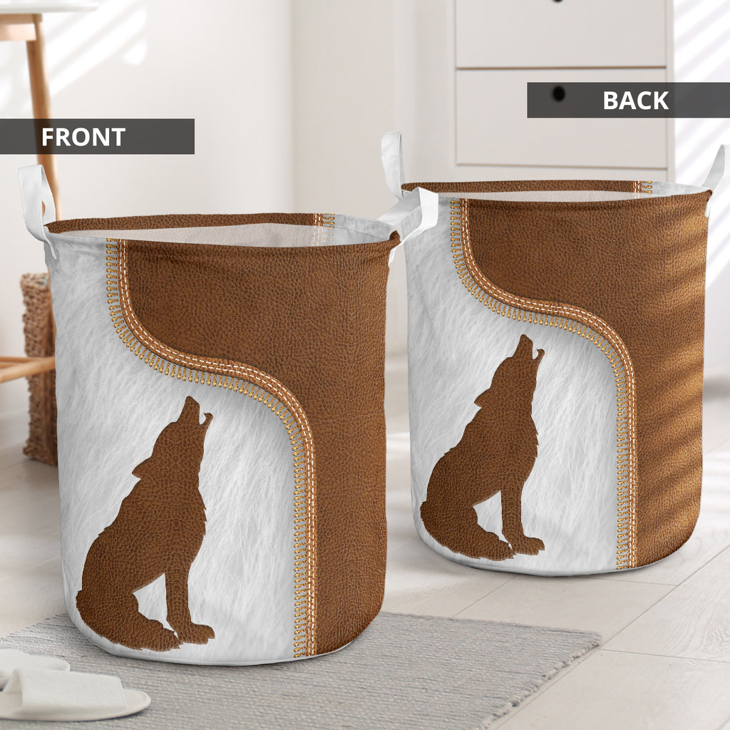 Amazing Wolf Brown Laundry Basket For Bathroom Bedroom Storage
