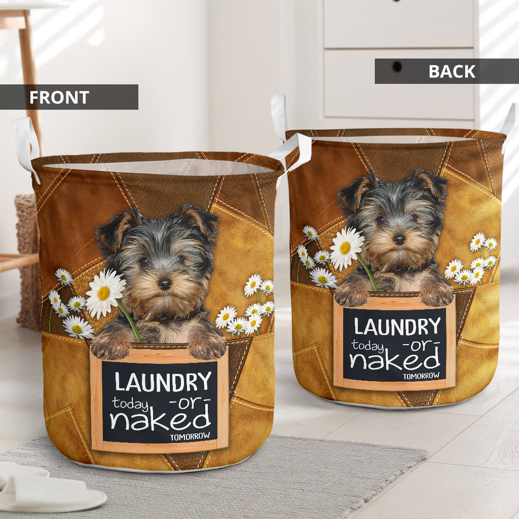 Yorkshire Terrier Today Laundry Basket For Bathroom Bedroom Storage