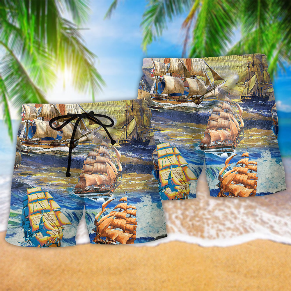 Sailing Wind Nautical Beach Shorts Pattern Detail For Summer Adventures And Thoughtful Gift Giving