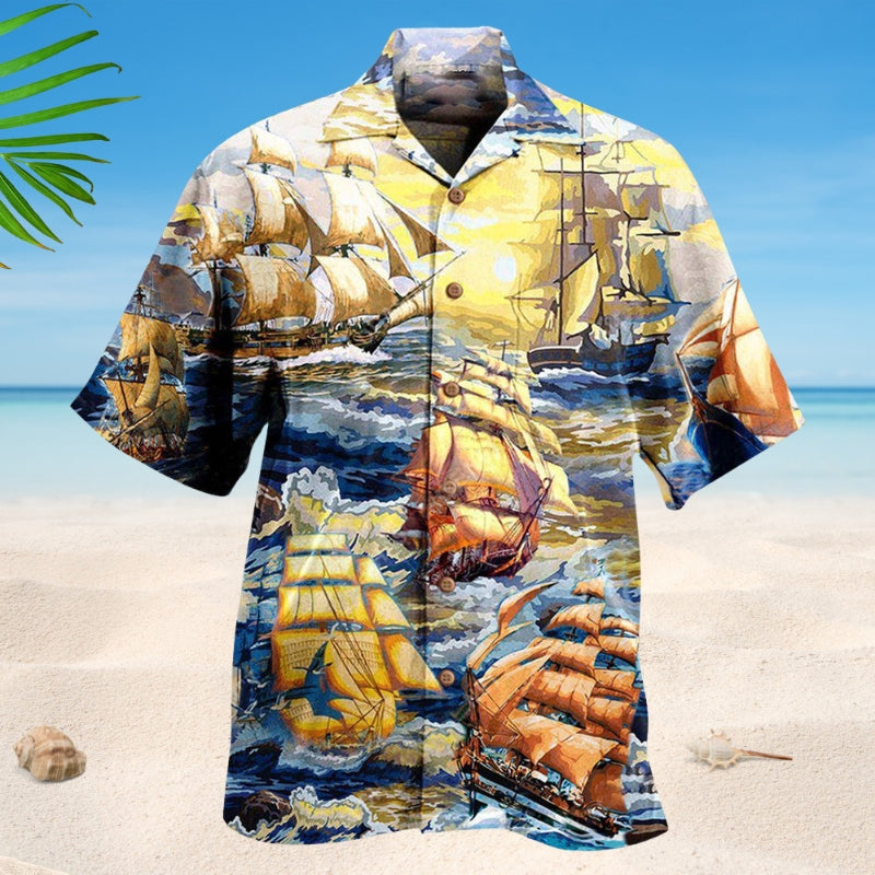 Sailing Use Wind Hawaiian Shirt For Outdoor Adventures, Coastal Travel, And Comfortable Casual Style