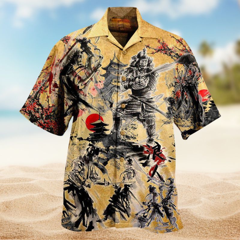 Samurai Warrior Hawaiian Shirt For Fantasy Fans, Resort Trips, And Imaginative Summer Style