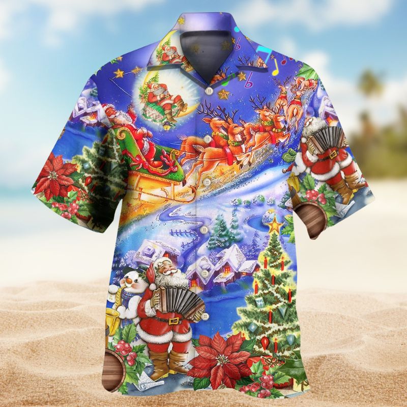 Santa Christmas Hawaiian Shirt For Beach Days, Summer Outings, And Thoughtful Gift Giving