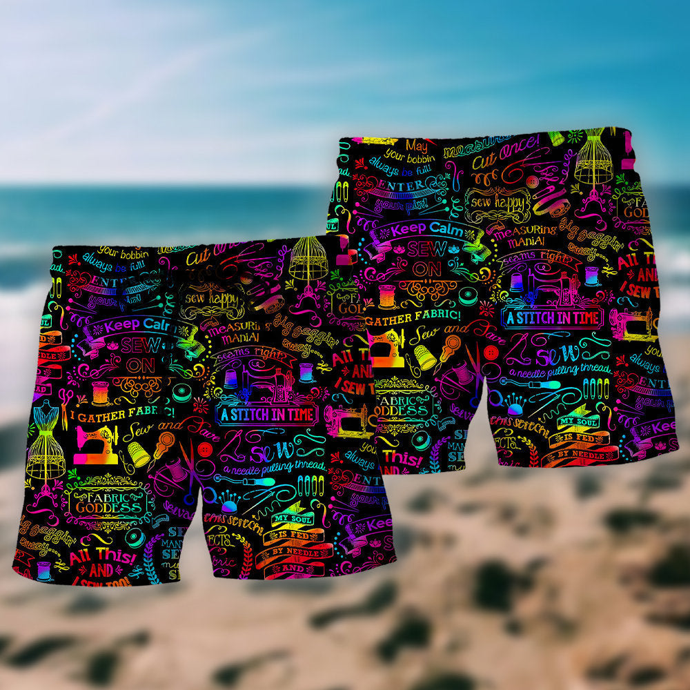 Sewing Craft Beach Shorts Pattern Detail For Island Trips And Casual Outdoor Comfort