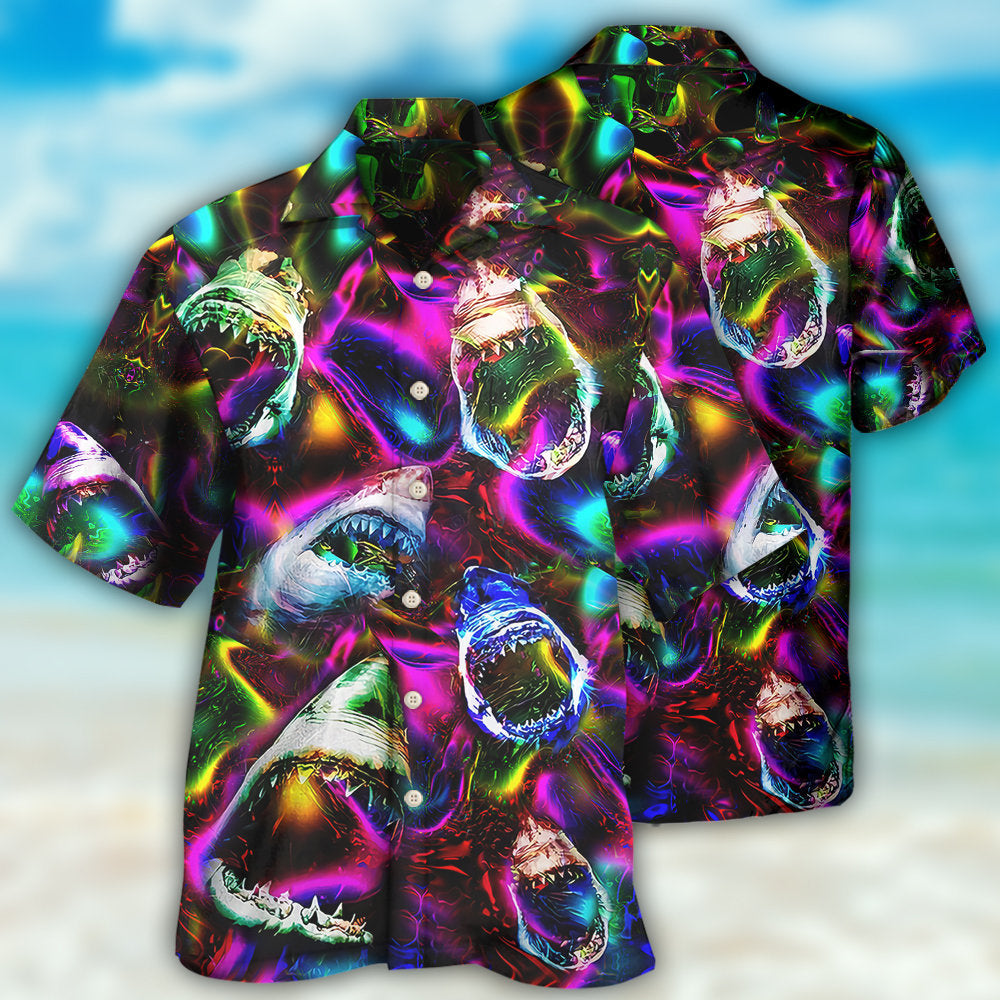 Shark Angry Hawaiian Shirt Artwork View For Coastal Escapes And Resort Style