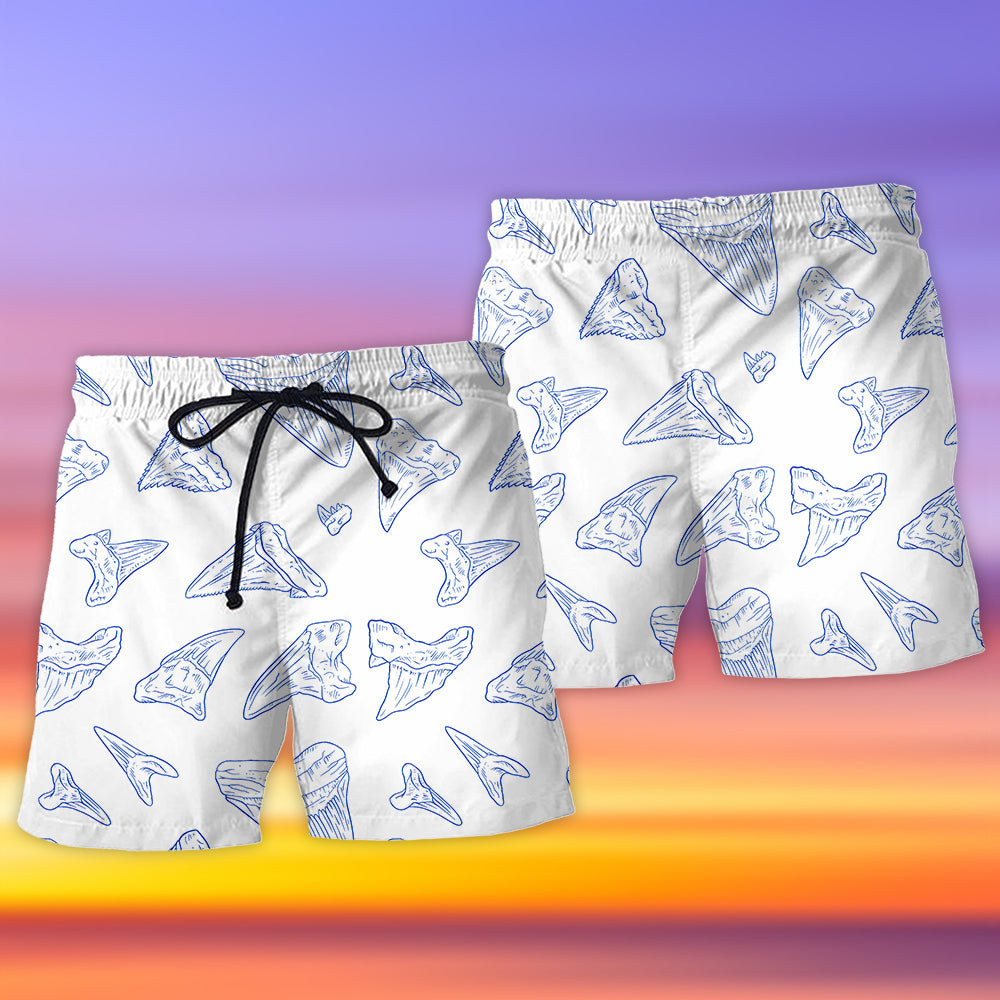 Shark Beach Shorts Pattern Detail For Relaxed Weekends And Everyday Comfort