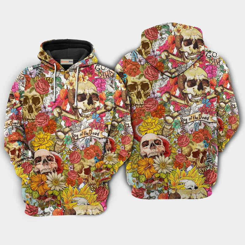 Floral Skull Day Dead Hoodie For Bold Streetwear Seasonal Events And Comfortable Layering
