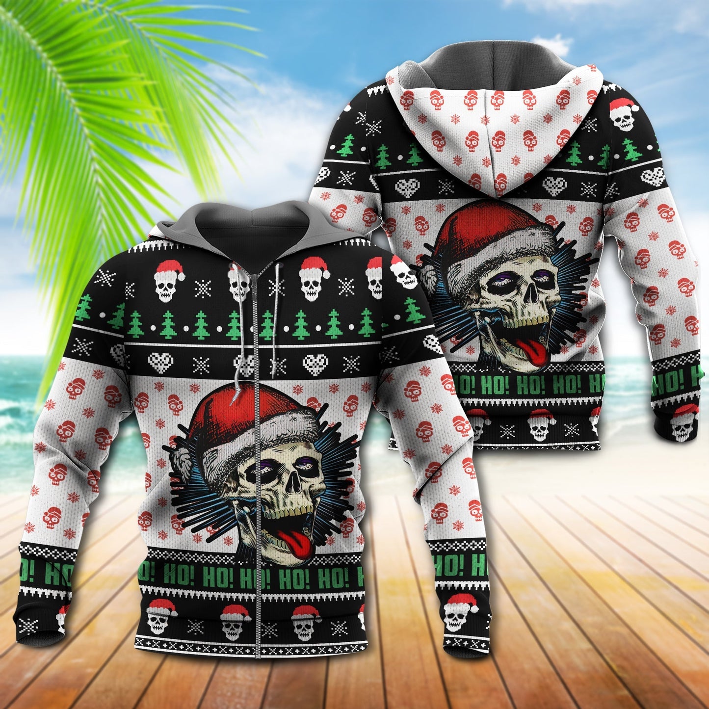 Skull Christmas Joy Hoodie For Winter Streetwear Christmas Travel And Seasonal Home Gatherings