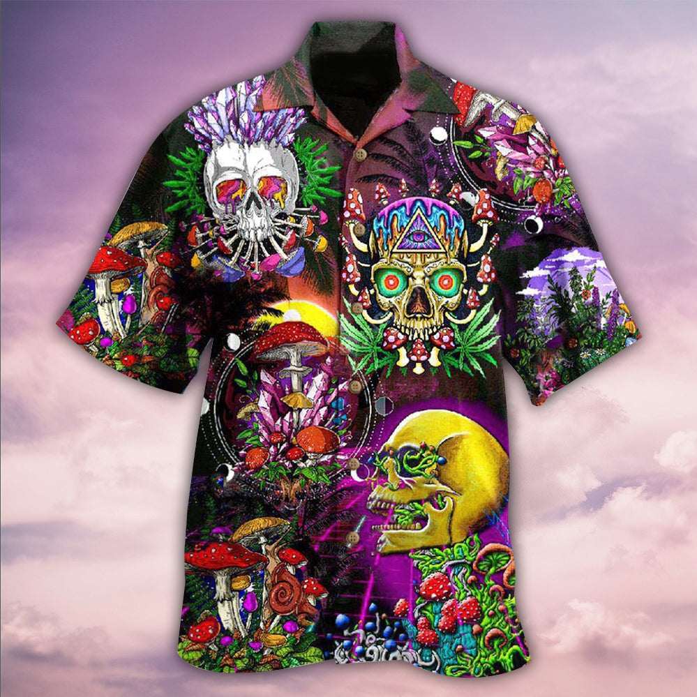 Skull And Retro Gaming Hawaiian Shirt With Detailed Graphic For Vacation Getaways Resort Wear And Casual Celebrations
