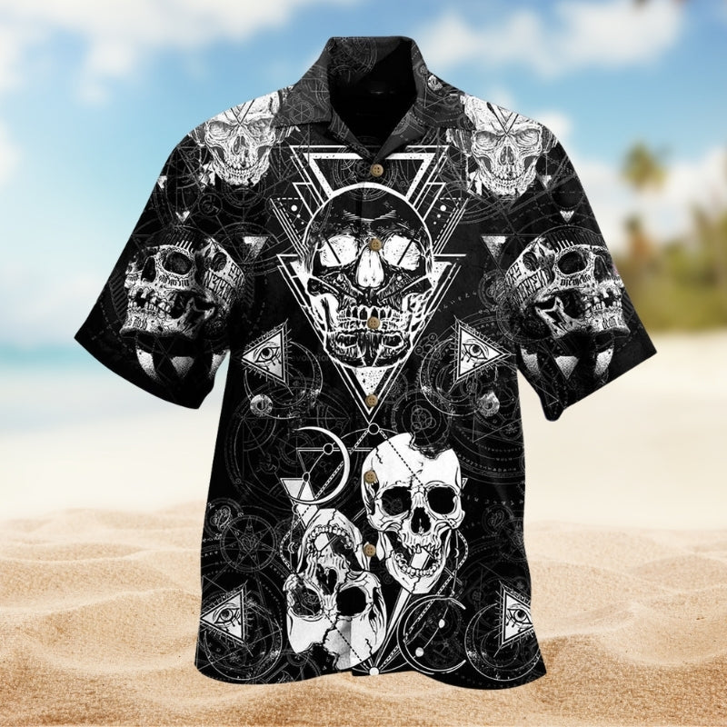 Christmas Santa Town Hawaiian Shirt Tropical Styling View For Beach Days