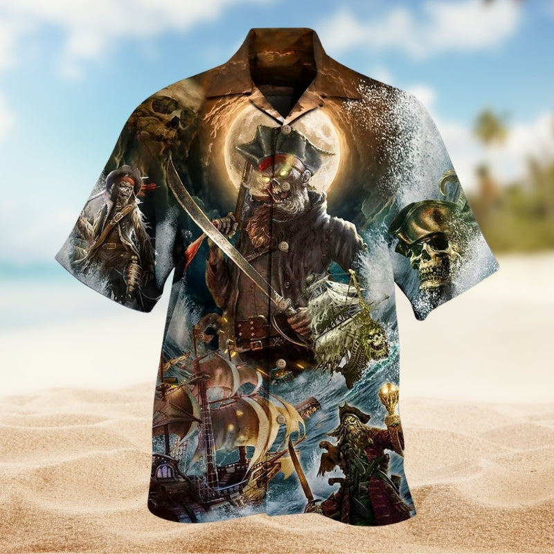 Dark Skull Hawaiian Shirt For Fantasy Fans, Resort Trips, And Imaginative Summer Style