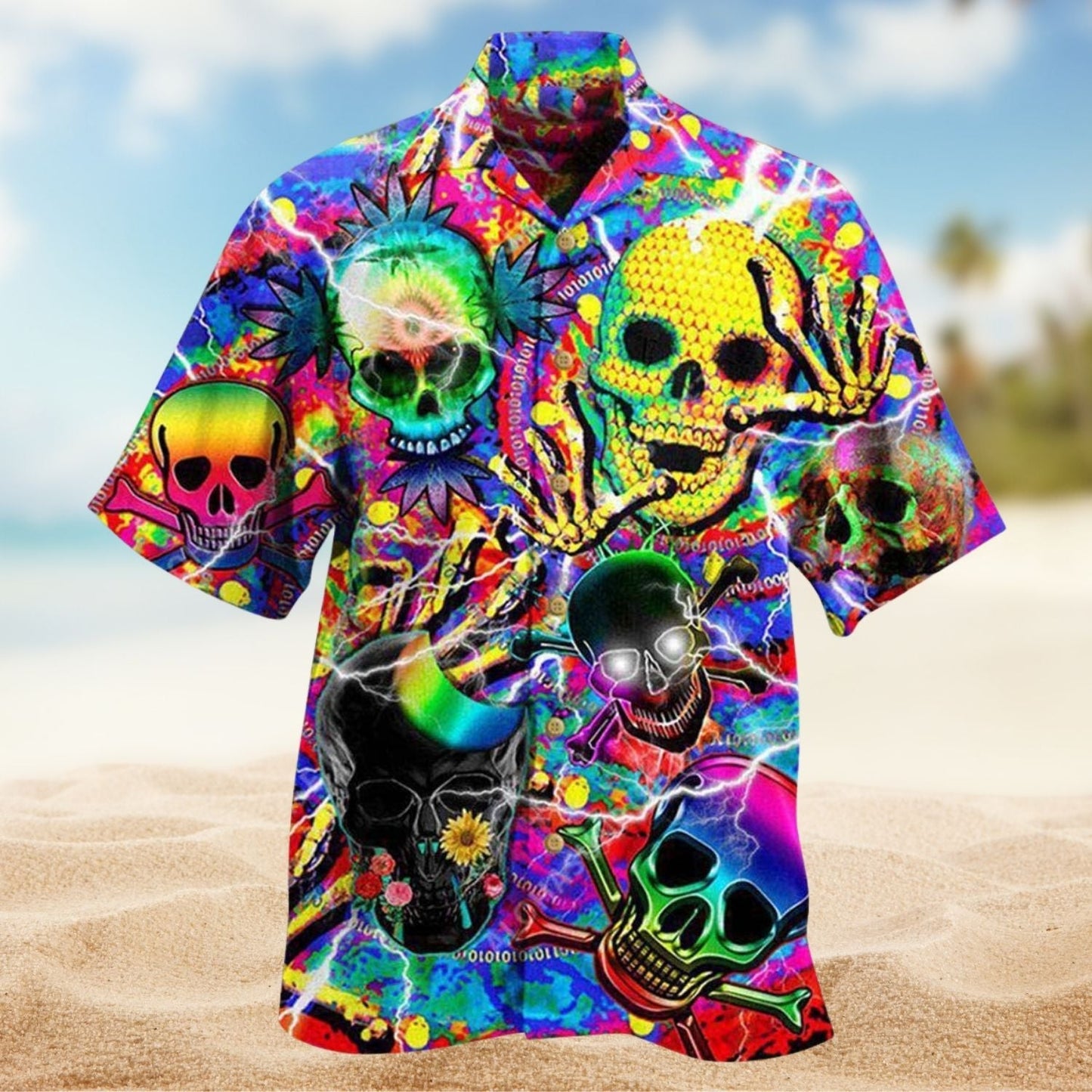 Skull Sweet Hawaiian Shirt For Tropical Holidays, Outdoor Gatherings, And Everyday Comfort