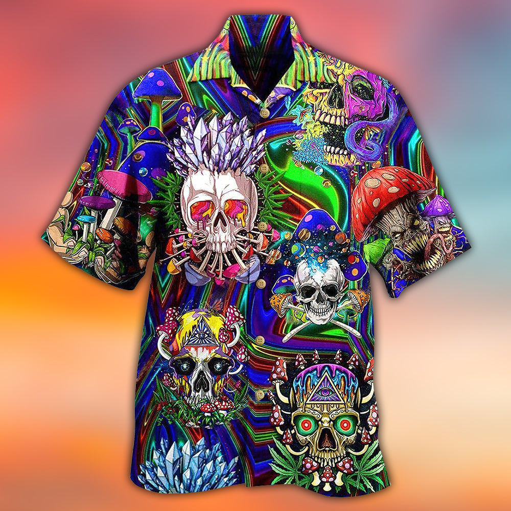 Skull Hawaiian Shirt With Detailed Graphic For Summer Travel Coastal Events And Thoughtful Gift Giving