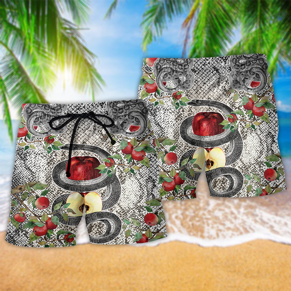 Garden Snake Symbolic Nature Beach Shorts Pattern Detail For Relaxed Warm Weather Outfits