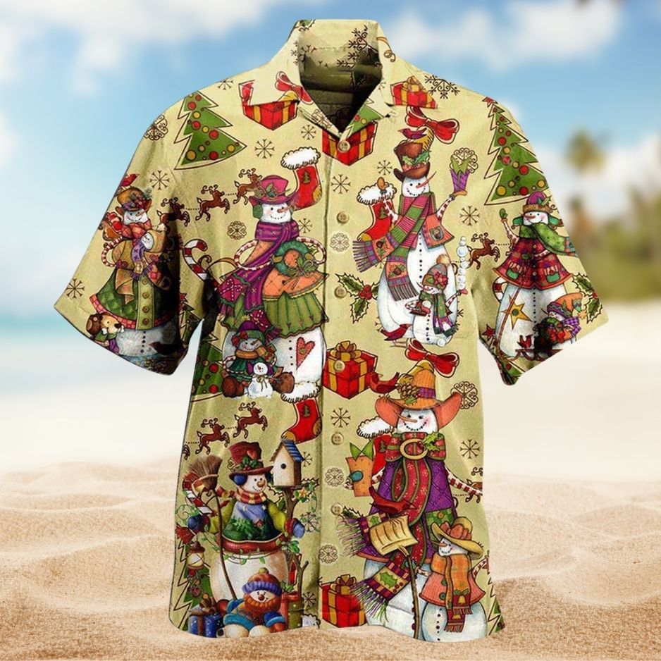 Snowman Snow Hawaiian Shirt For Beach Days, Summer Outings, And Thoughtful Gift Giving