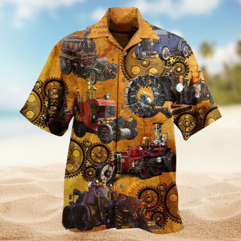 Steampunk Creative Pattern Hawaiian Shirt For Beach Days, Summer Outings, And Thoughtful Gift Giving