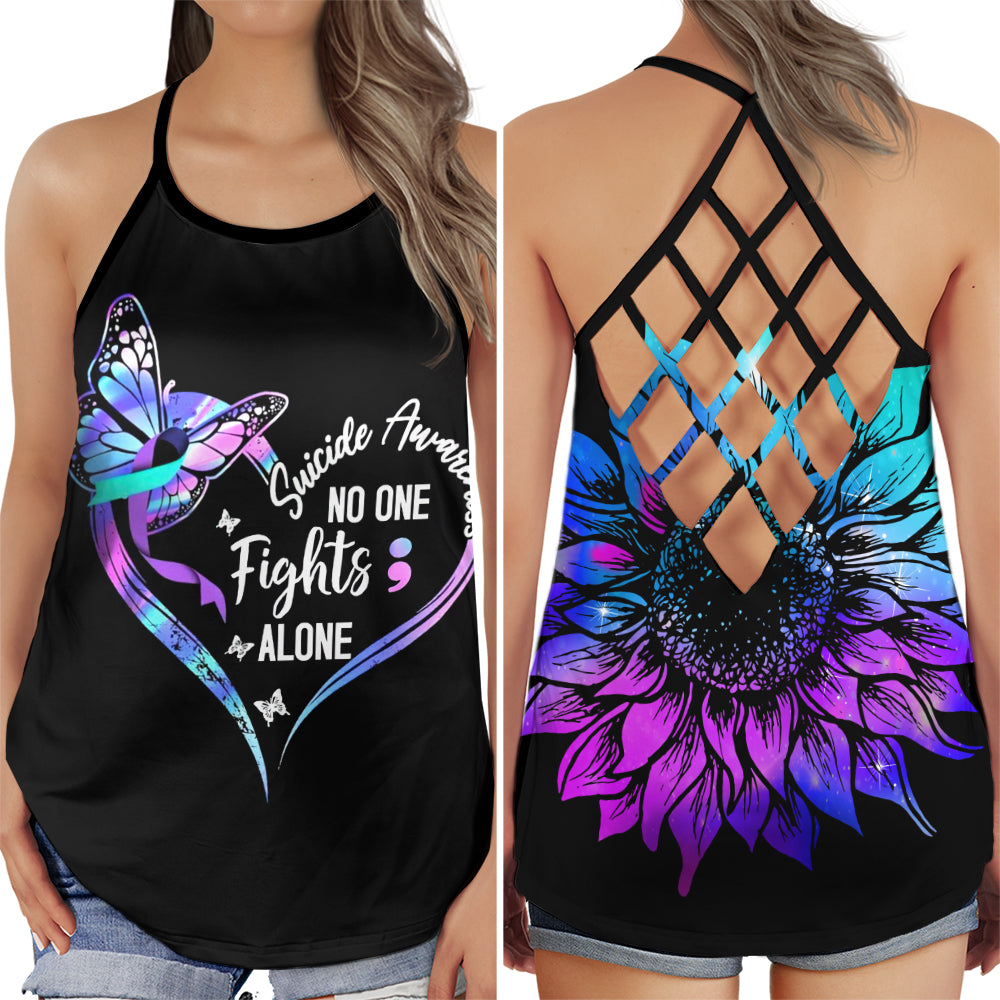 Butterfly Wellness Support Hollow Tank Top For Community Events And Positive Support