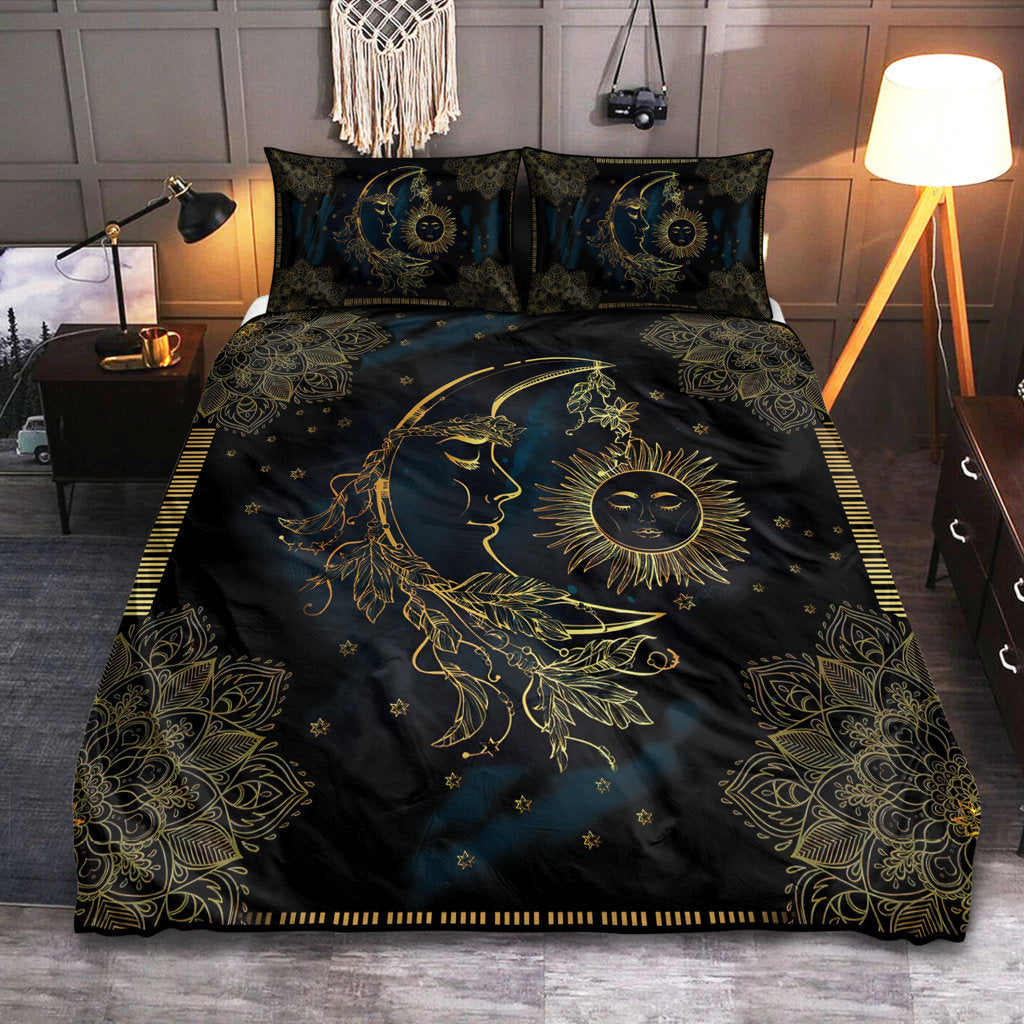 Mandala Sun And Moon Bedding Cover For Cozy Bedroom Decor