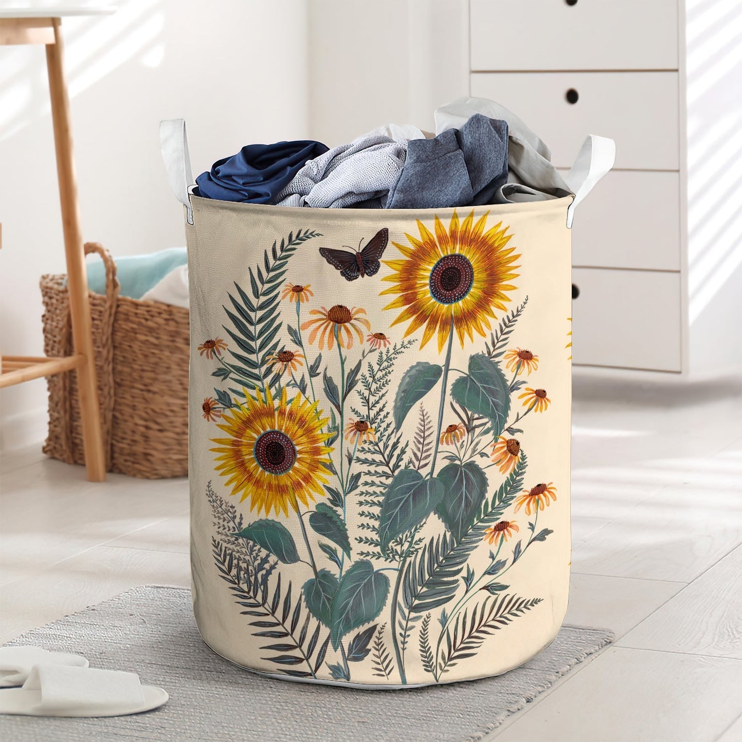 Sunflower Peace Life Style Laundry Basket For Bathroom Bedroom Storage
