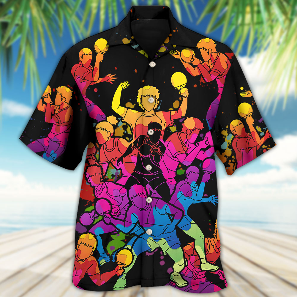 Table Tennis Hawaiian Shirt Artwork View For Weekend Travel And Beach Style