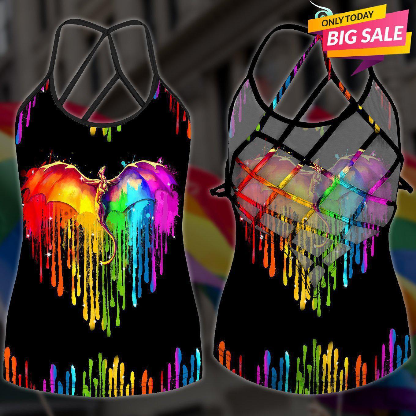LGBT Love Pride Hollow Tank Top For Community Support And Casual Wear
