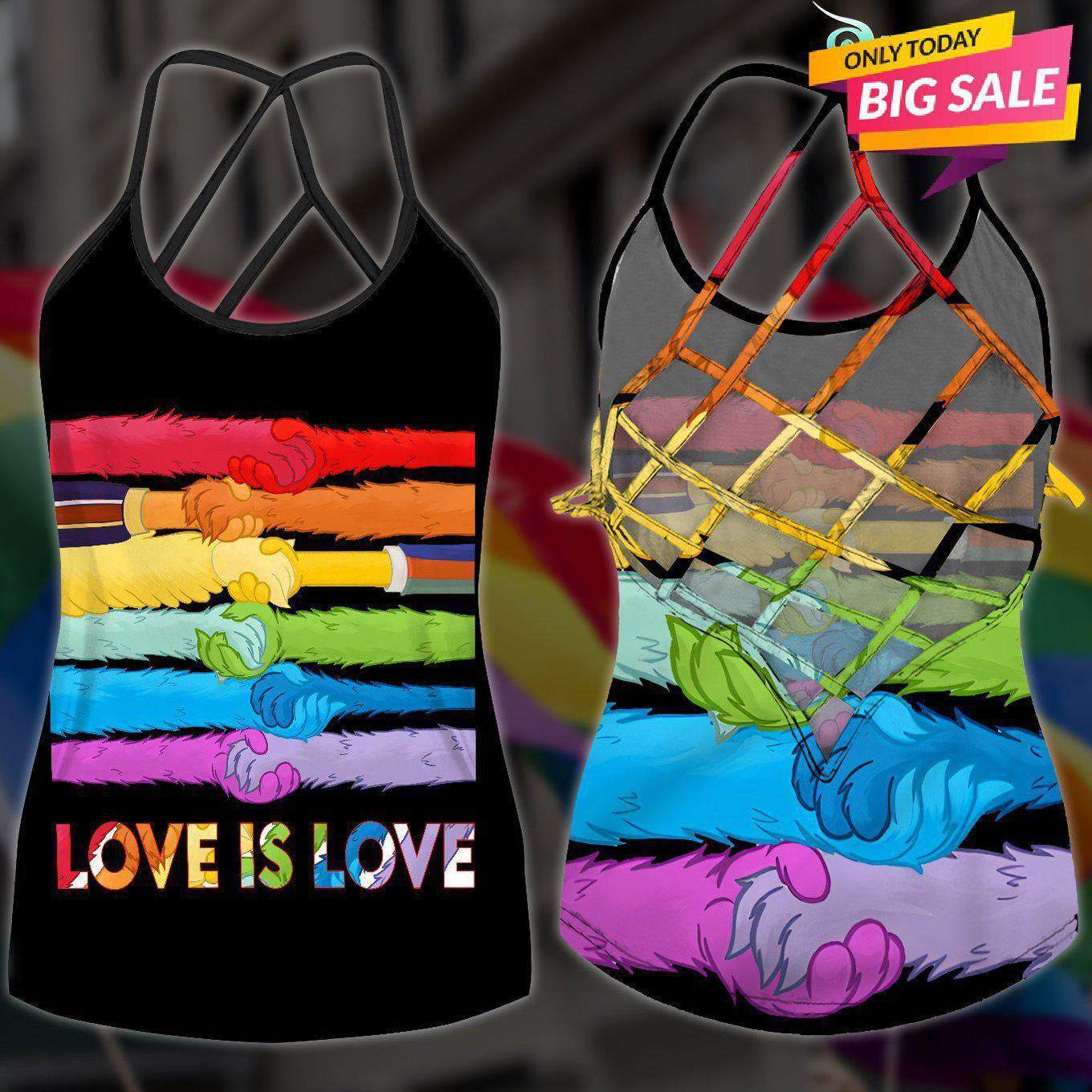 LGBT Love Pride Hollow Tank Top For Positive Advocacy And Everyday Wear