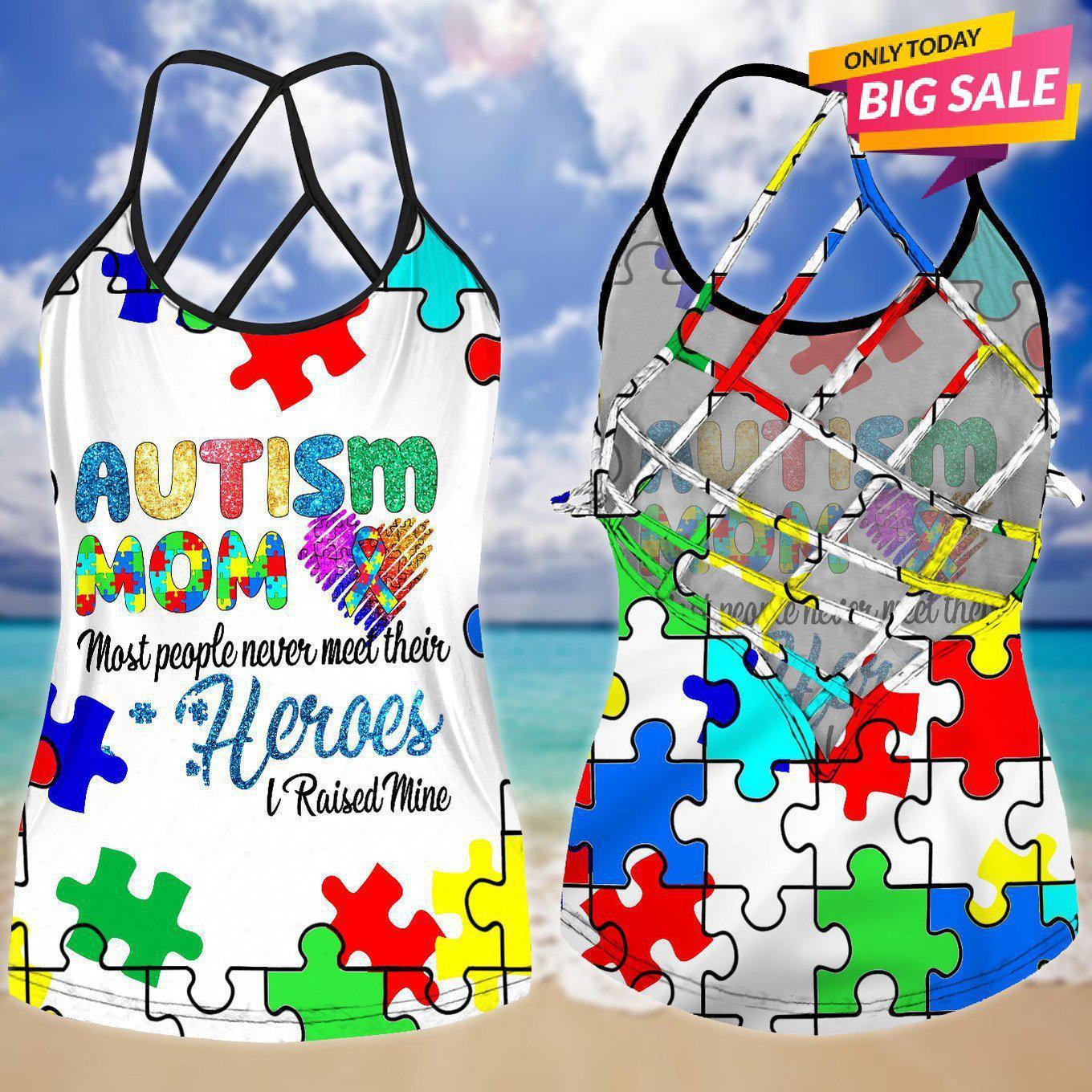 Autism Love Hollow Tank Top For Advocacy Gatherings And Relaxed Style