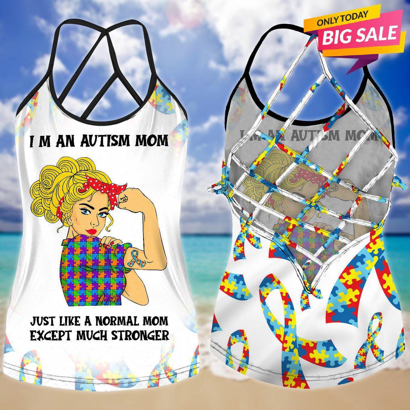 Autism Love Hollow Tank Top For Community Support And Casual Wear
