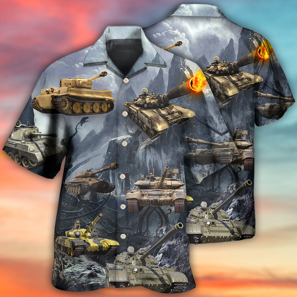 Dark Tank Hawaiian Shirt For Summer Vacation And Beach Travel