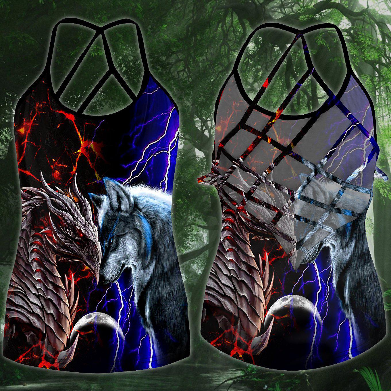 Dragon Strength Everyday Hollow Tank Top For Summer Events And Alternative Outfits