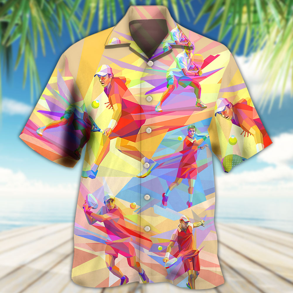 Tennis Beautiful Hawaiian Shirt Design View For Resort Travel And Thoughtful Gifting