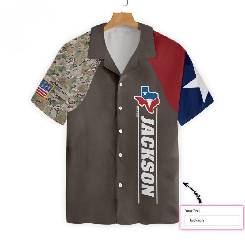Texas Peace Custom Name Hawaiian Shirt For Relaxed Getaway, Casual Weekend, And Island Inspired Style