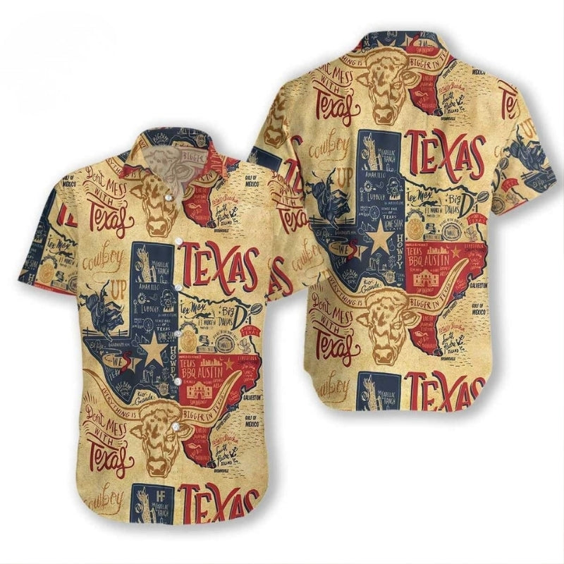 Texas Peace Hawaiian Shirt For Summer Gathering And Vacation Style