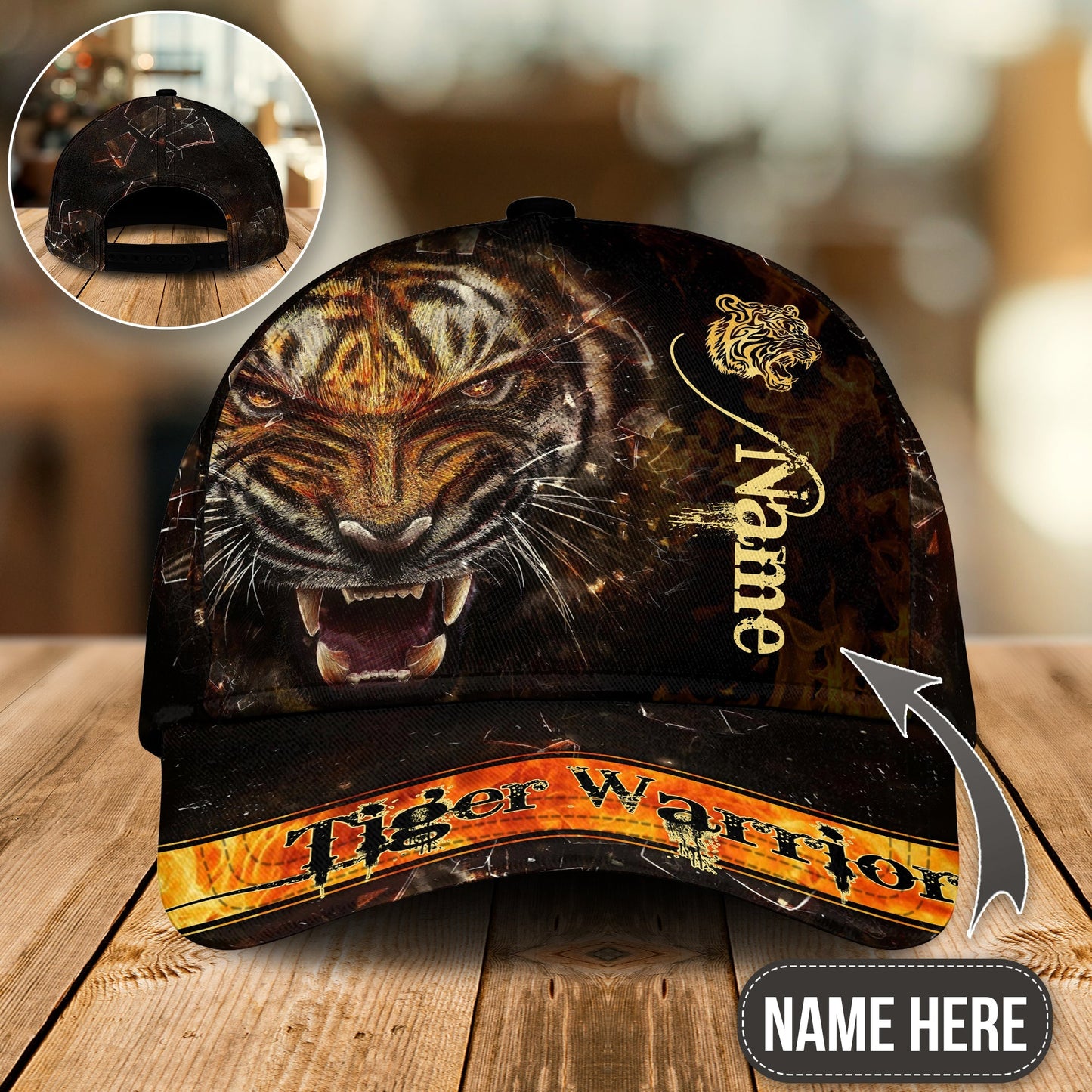 Strong Tiger Warrior Fire Personalized Classic Cap For Summer Outings Festivals And Relaxed Daily Wear