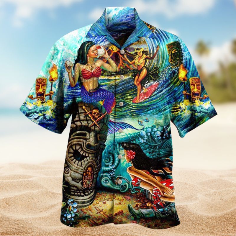 Island Tiki Aloha Hawaiian Shirt For Beach Days, Summer Outings, And Thoughtful Gift Giving