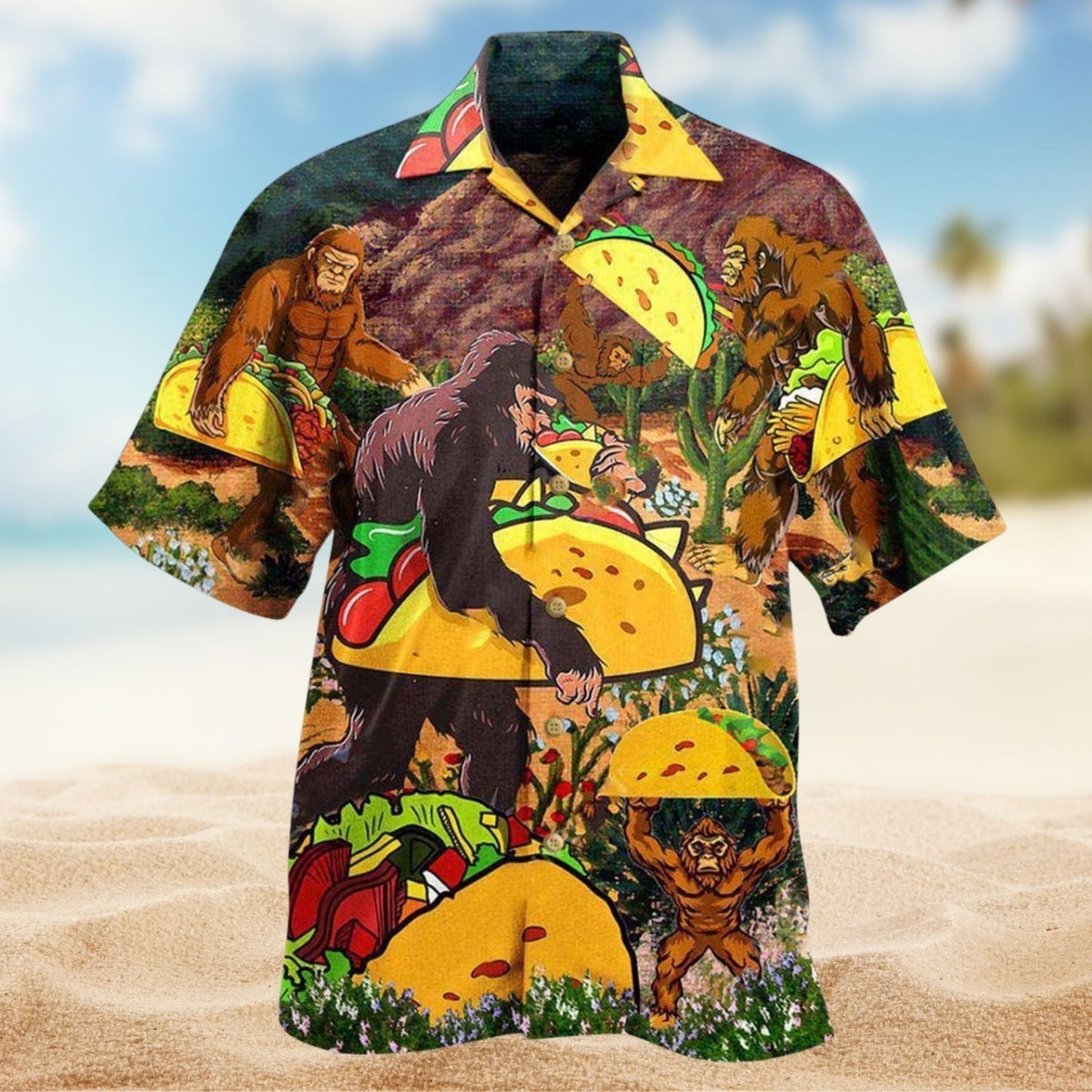 Delicious Taco Humor Hawaiian Shirt For Island Getaways Beach Parties And Comfortable Vacation Style