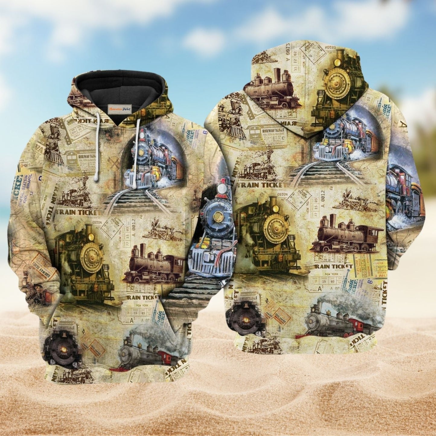 Vintage Train Locomotive Power Hoodie For Active Weekend Plans Comfortable Style And Gifting