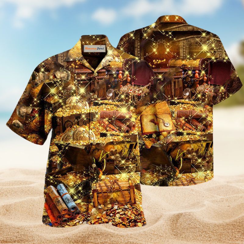 Treasure Hunting Pleasure Hawaiian Shirt For Tropical Holidays, Outdoor Gatherings, And Everyday Comfort