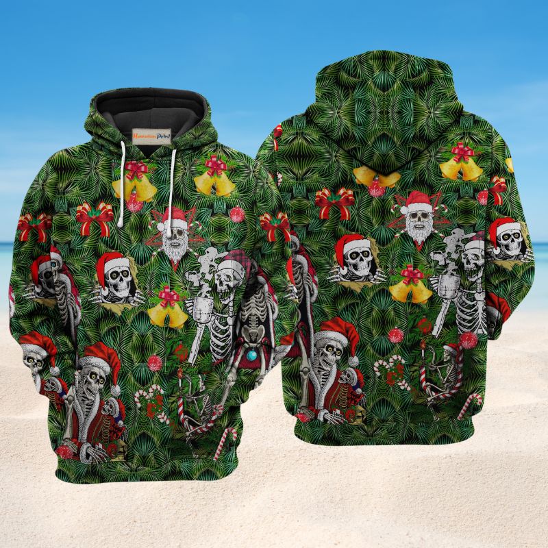 Tropical Skull Christmas Hoodie For Seasonal Parties Casual Wear And Thoughtful Holiday Gifts