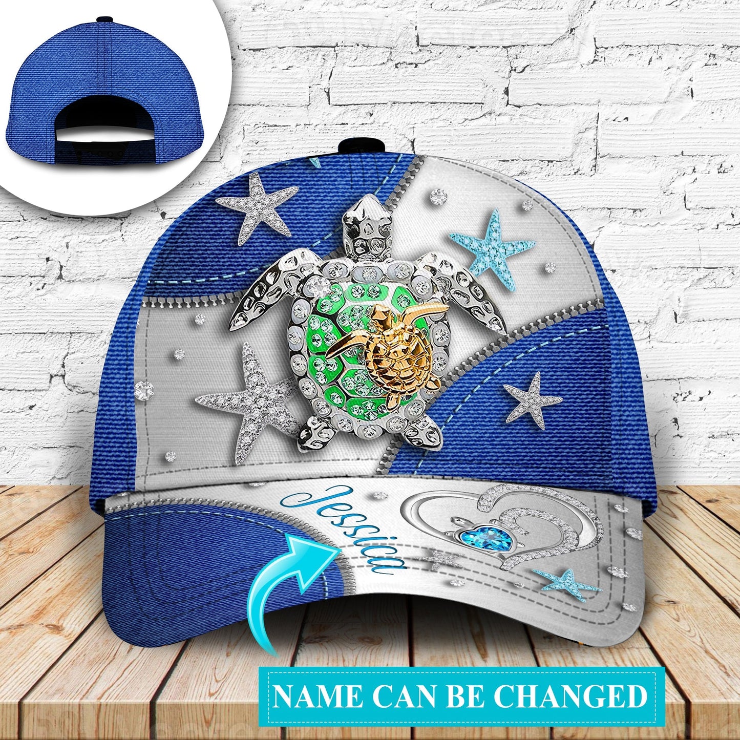 Turtle Blue Jewelry Personalized Classic Cap For Outdoor Travel Parties And Thoughtful Holiday Gifting