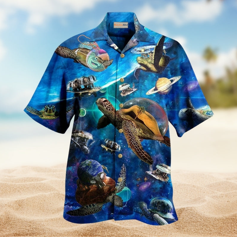 Island Surfing Santa Christmas July Hawaiian Shirt Front Pattern View For Tropical Vacations
