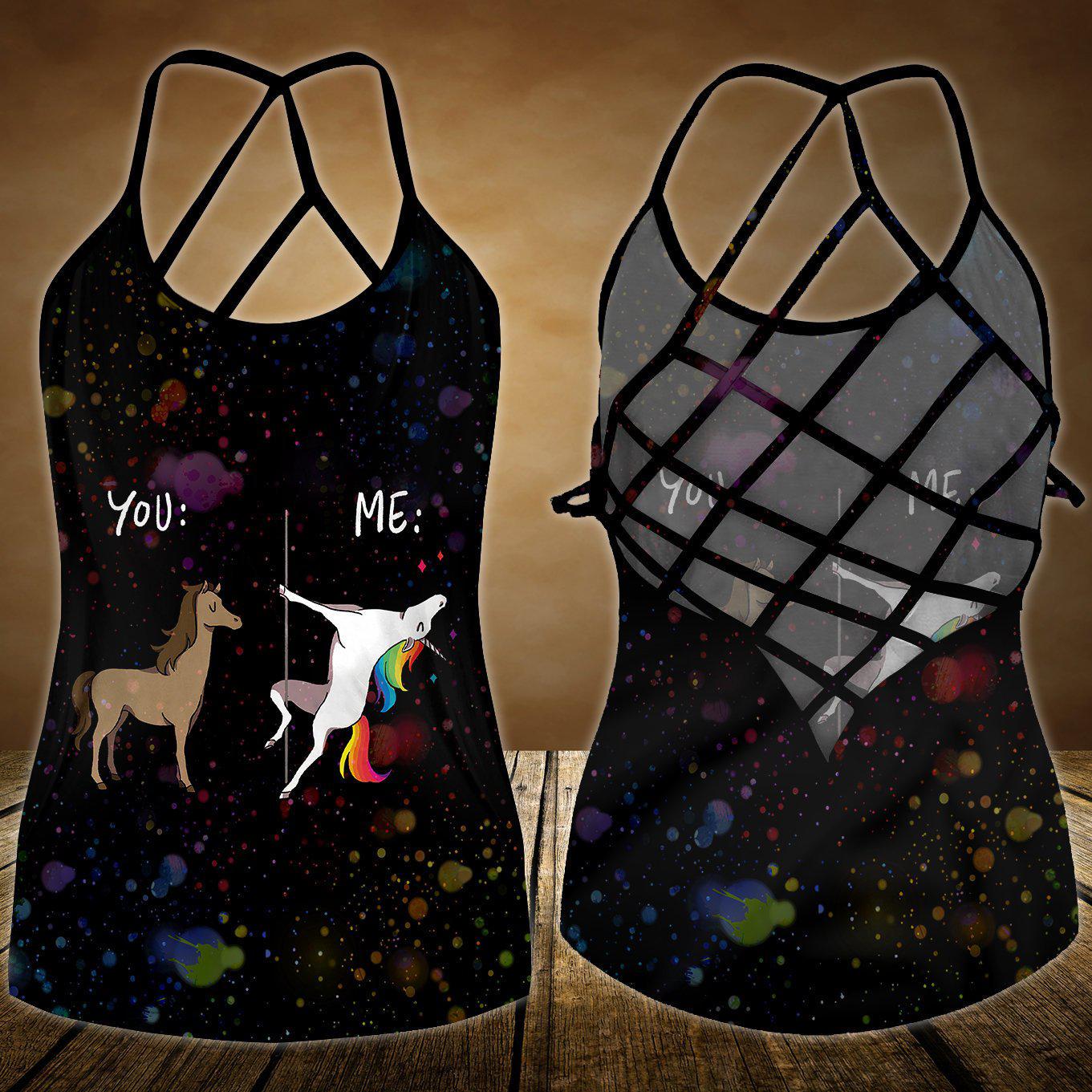 Unicorn Loves Color Loves Peaceful Hollow Tank Top For Active Lifestyles And Weekend Style