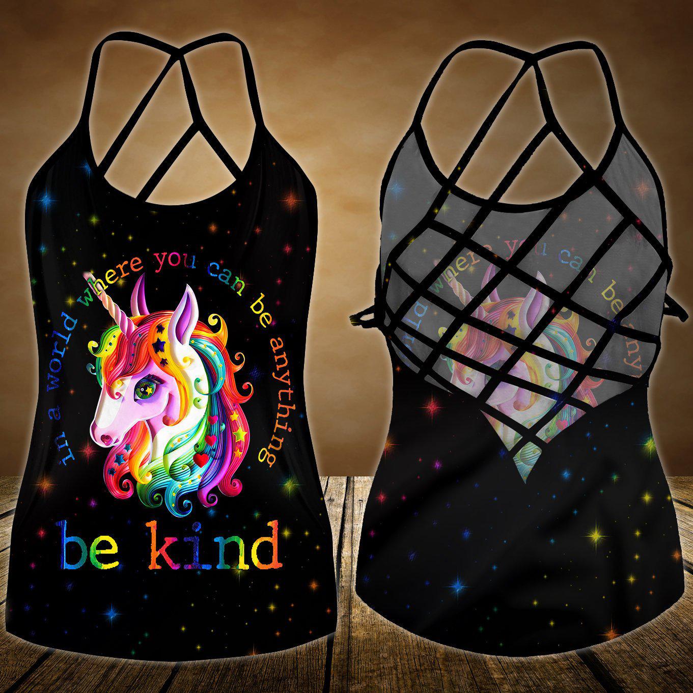 Unicorn Loves Color Loves Pride Hollow Tank Top For Community Events And Positive Support
