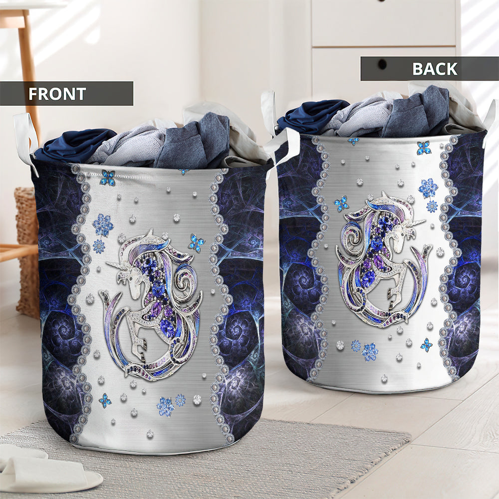 Unicorn Jewelry Style Laundry Basket For Bathroom Bedroom Storage