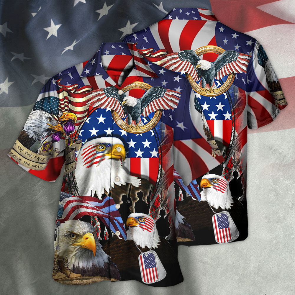 Eagle Veteran True Hero Measured Strength Heart Hawaiian Shirt For Vacation Days And Relaxed Coastal Outings