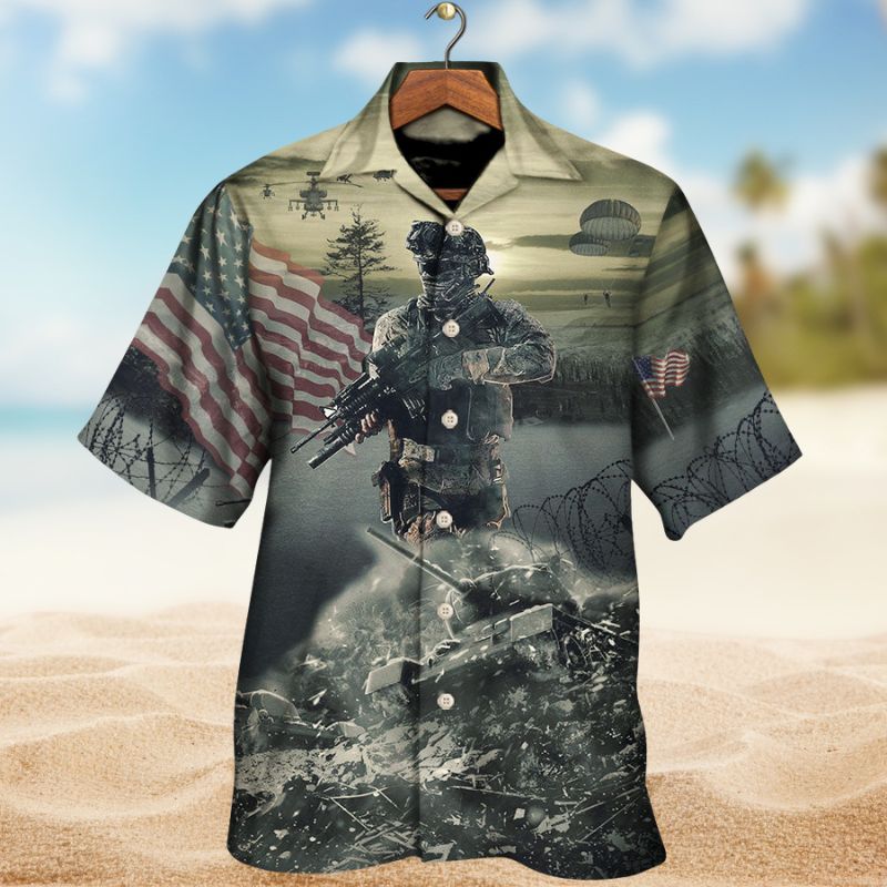 Veteran Brave Steps Hawaiian Shirt For Resort Trips, Coastal Parties, And Warm Weather Style