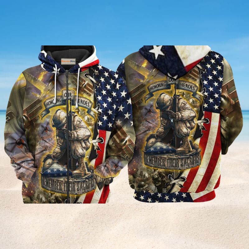 Veteran Honoring Heroes Tribute Hoodie For Remembrance Activities Casual Layering And Travel
