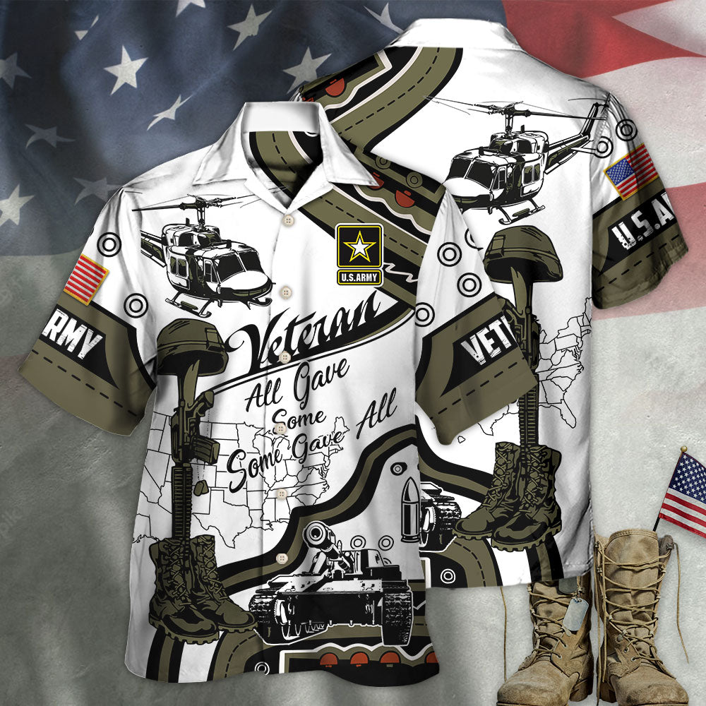 Blue Veteran US Army Gave Hawaiian Shirt For Poolside Relaxation And Sunny Getaways
