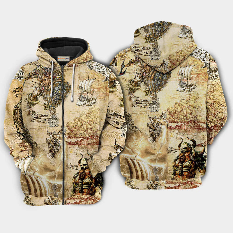 Viking Life Map War Hoodie For Norse Inspired Streetwear Outdoor Travel And Bold Everyday Style