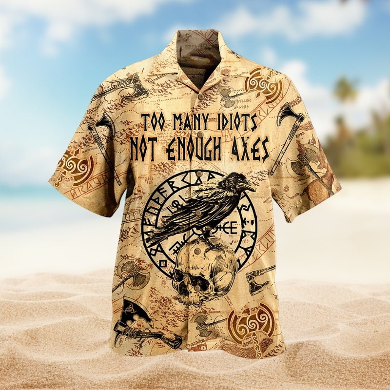 Festival Creative Pattern Hawaiian Shirt Pattern Detail For Outdoor Gatherings